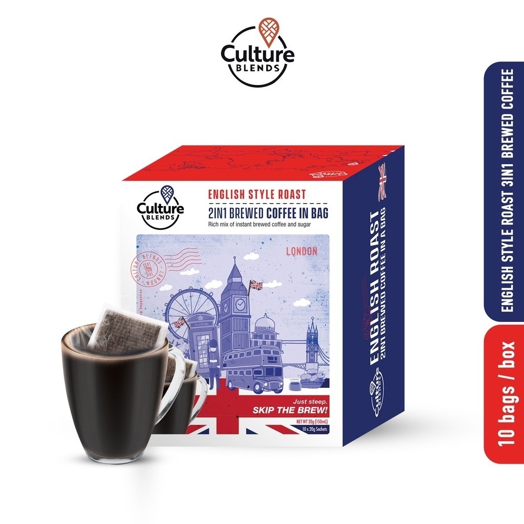 CULTURE BLENDS Ingles Roast 2in1 Tinapay Kaffee Sa Bag 20g X 10 Sachets