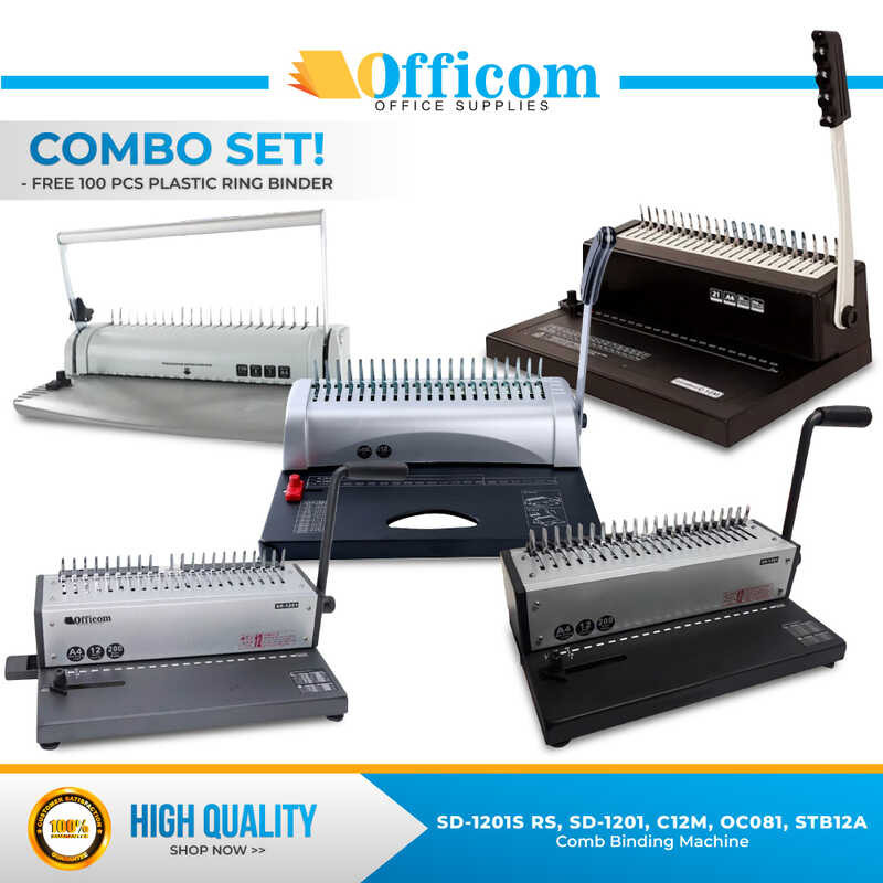 Officom High Quality Comb Binding Machine A Size With Gift Pcs