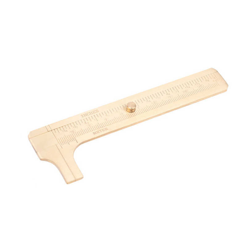 Paket 80mm Mini Sliding DIY Vernier Caliper Metal Brass Sliding Gauge