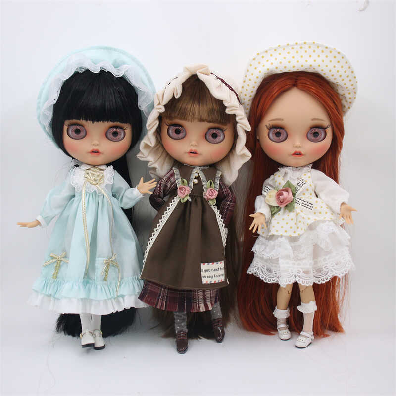 ICY DBS Blythe 1 6 Bjd Laruan Joint Body Tan Skin Matte Face Nude 30Cm