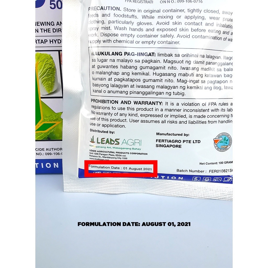 Cartap ES 50 SP Systemic Insecticide 100g Sold Per Sachet Shopee