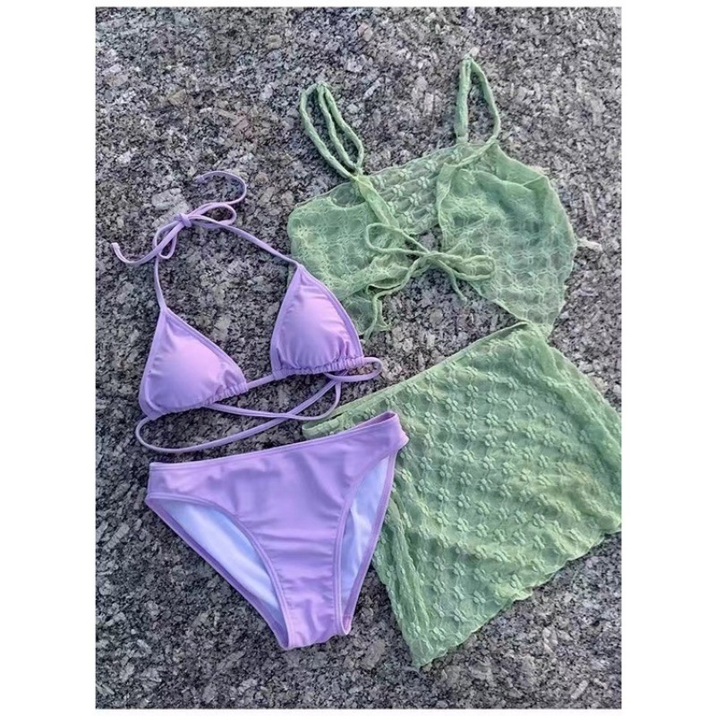Swimsuit Women S Green Lace Bikini Four Piece Sexy Fashion Vacation