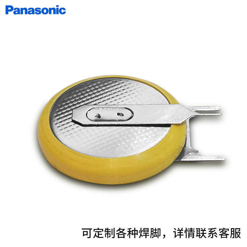 Panasonic Cr V Button Battery With Solder Pins Can Be Customized