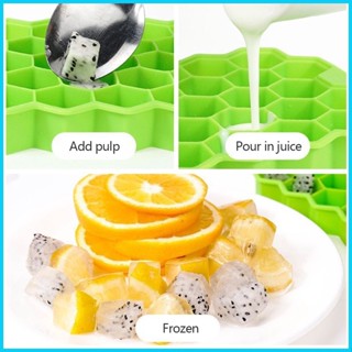 Grid Silicone Fruit Ice Cube Molder Tray With Cover Popsicle Maker