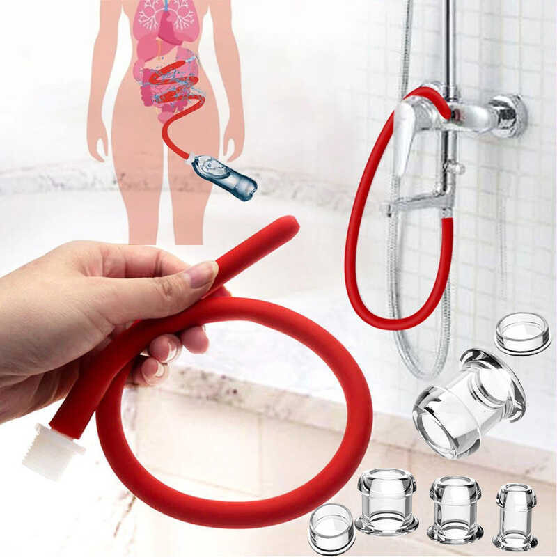 WETIPS Silicone Rinse Tubing Anus Washer Enemator Cleaning Plug Vagina