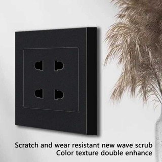 Ru Black Eu Vintage Flame Retardant Panel Gang Way Wall Rocker Switch