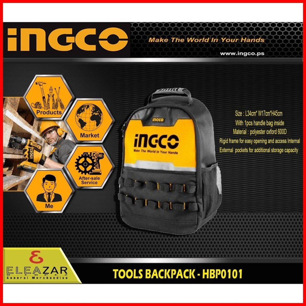 Ingco Tools Backpack Tool Box Tool Kit Hbp Shopee Philippines