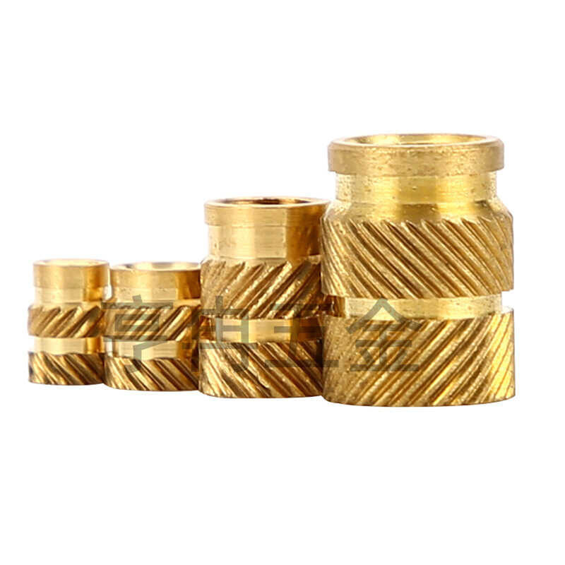Twill Injection Knurled Double SL Type Brass Hot Melt Inset Nuts Heating Molding Copper Thread