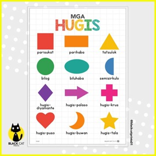 Shapes Mga Hugis Educational Chart Poster High Quality Prints A