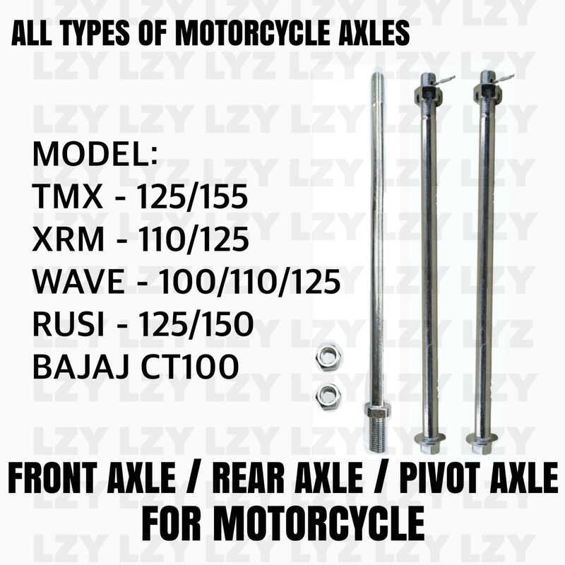 Lzy Front Rear Pivot Shaft Axle Motorcycle Tmx Xrm Wave Rusi Ct