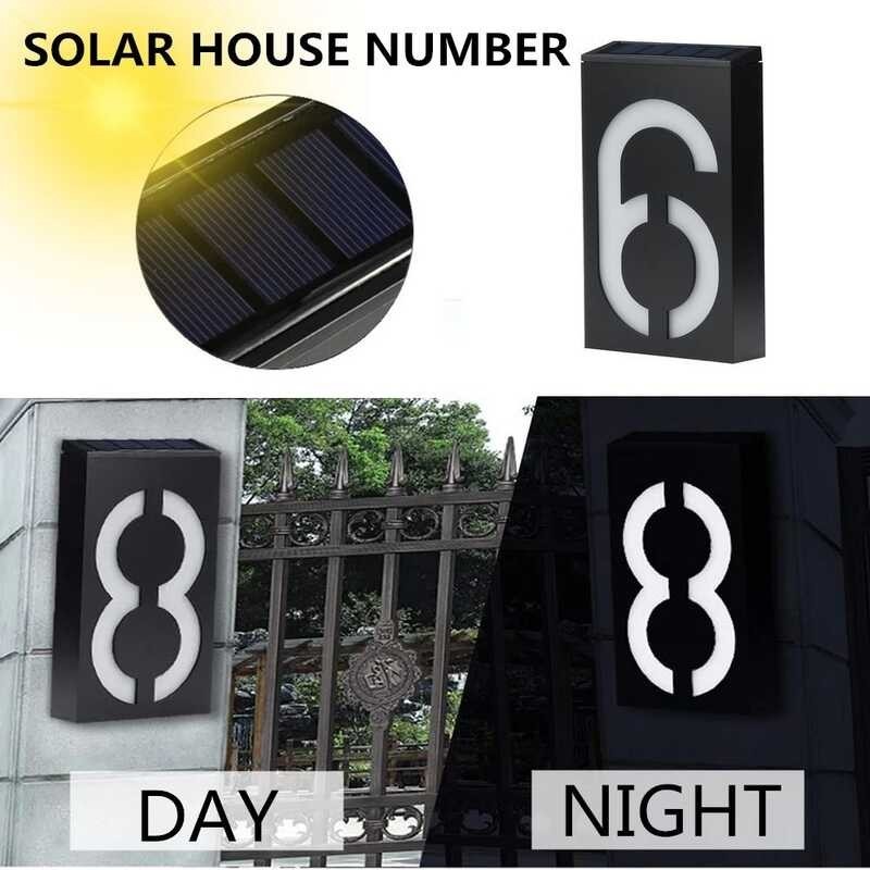 House Powered Led Wall Lights Doorplate Address Door Number Waterproof