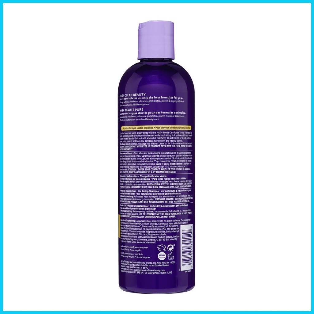 Hask Purple Toning Blonde Care Shampoo Ml Shopee Philippines