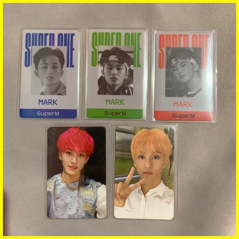 Superm Nct Mark Photocard Set Super One Orange Blue Green Id