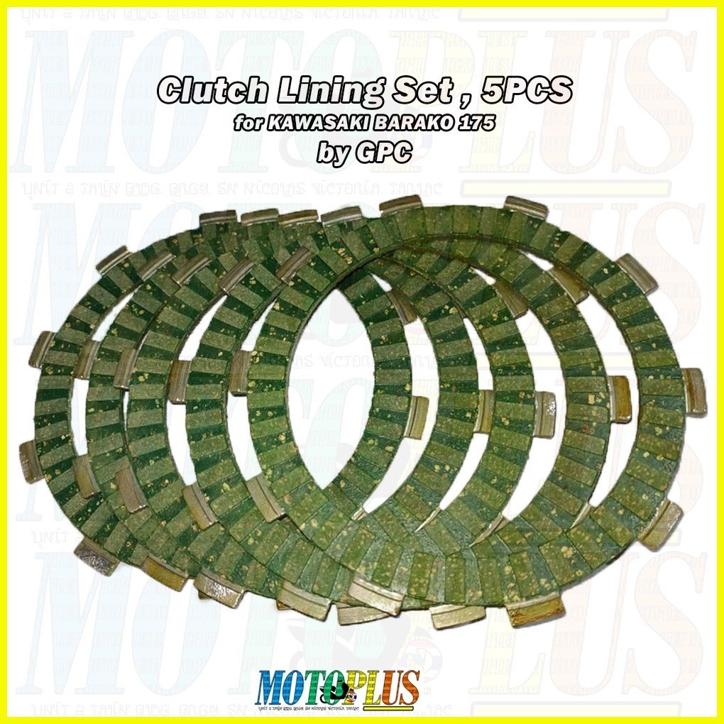 Clutch Lining Set 5pcs For YAMAHA RS100 KAWASAKI BARAKO 175 By