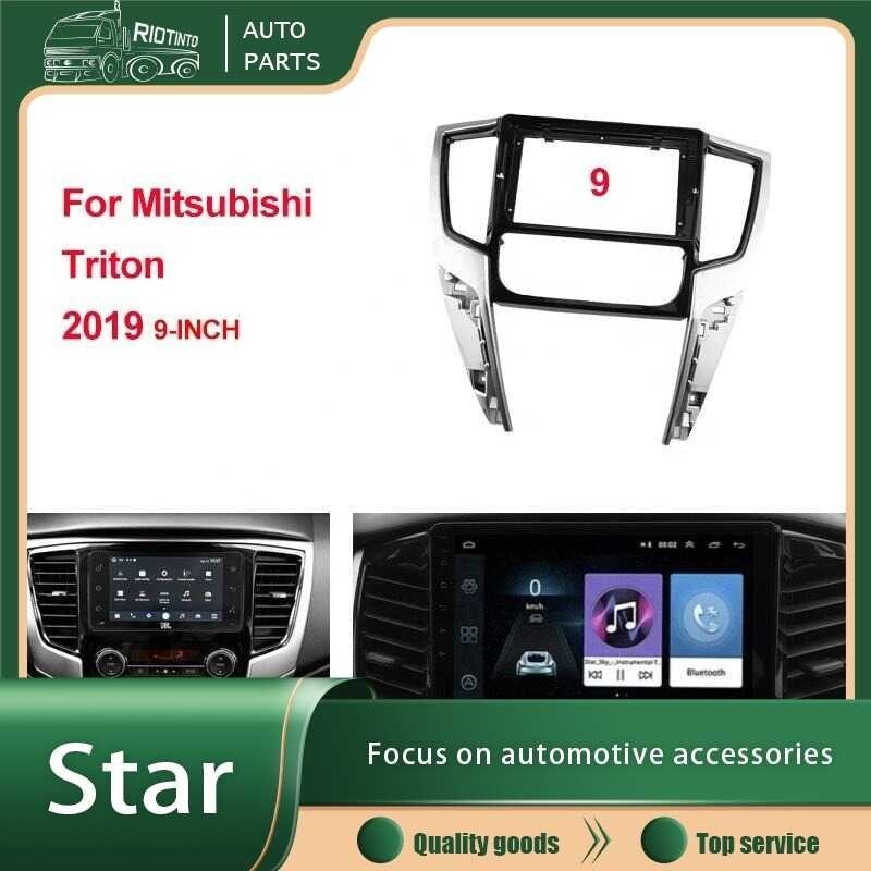 Car Rto Din Audio Face Plate Fascia Frame For Mitsubishi Triton