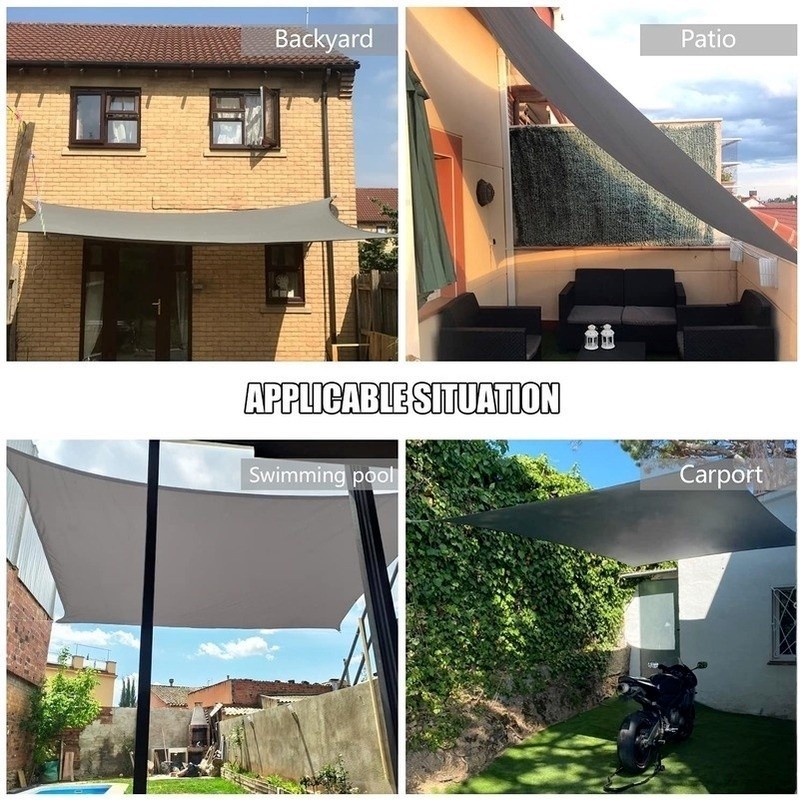 Anti UV 90 Shade Sail Awnings Canopy Life Waterproof Sunshade Sail