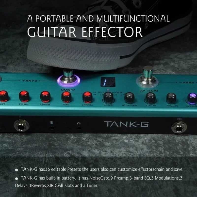 M Vave Tank G Tank B YUIMER Guitar Multi Effects Pedal 36 Presets 9