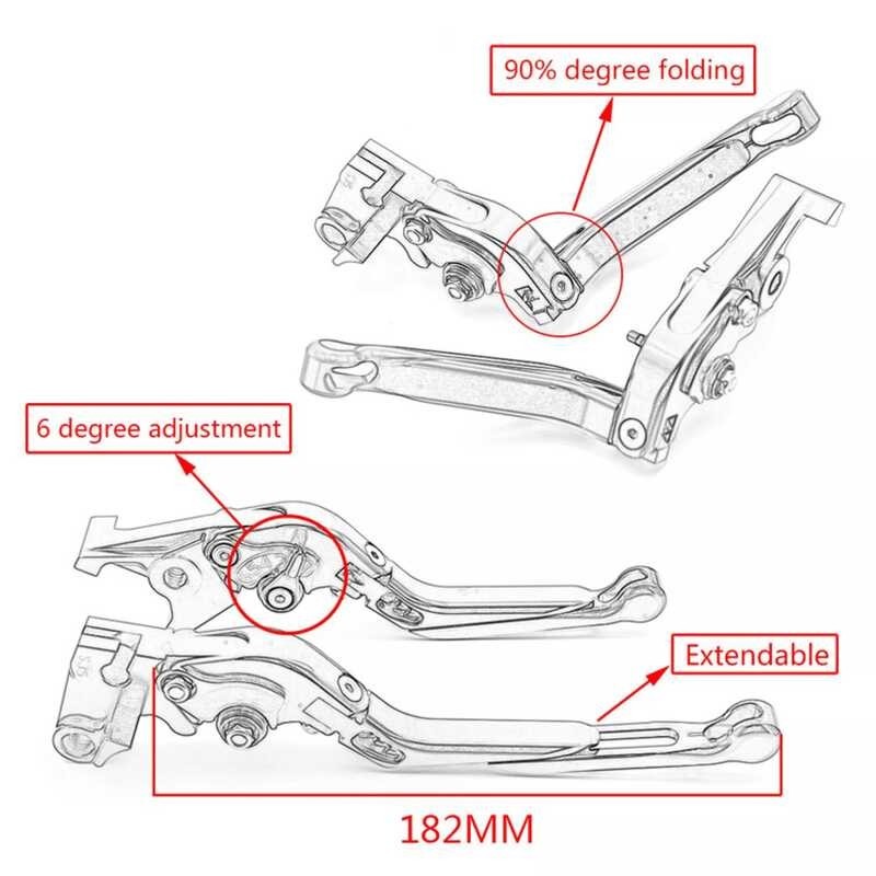 Honda Para Sa Click I I Motorcycle Cnc Adjustable Foldable