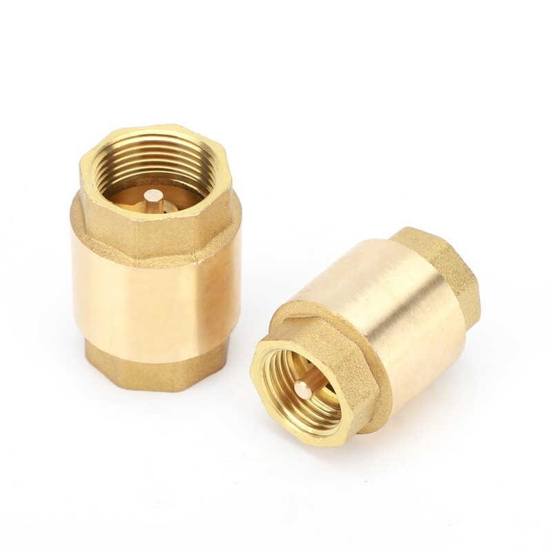 NPT Brass Check Vae Female Thread In Line Spring For Water Control 1 2