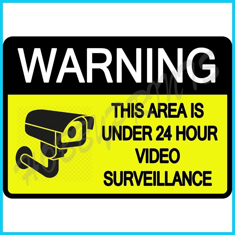 Laminated Signages CCTV Protected Under Surveillance Signage