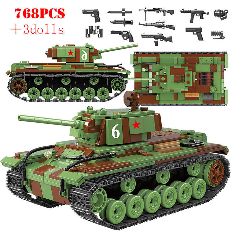 Soviet Kv 1 Heavy Tank Building Blocks Ww2 Army Weapons Russian T 34