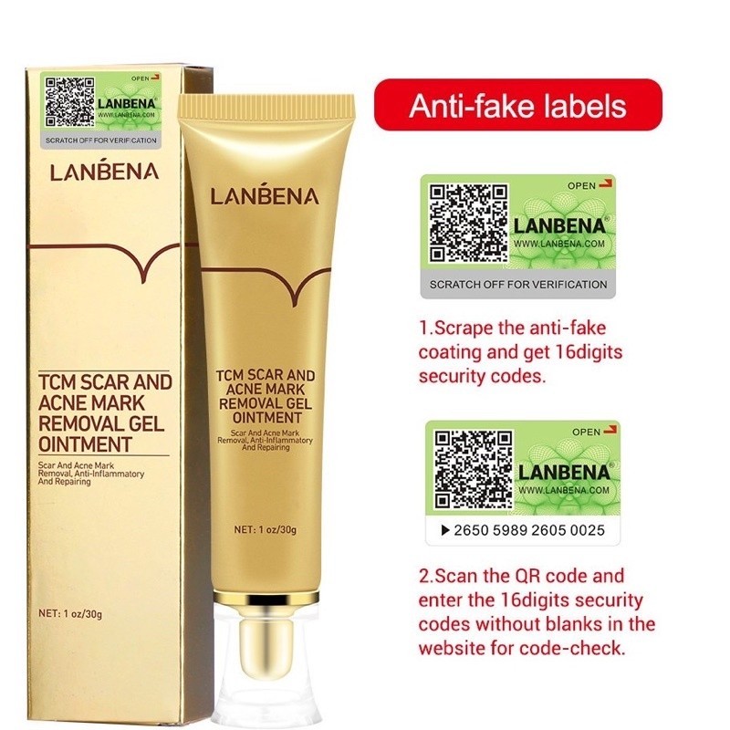 Original Lanbena Tcm Acne Scar Mark Removal Gel Ointment G Shopee