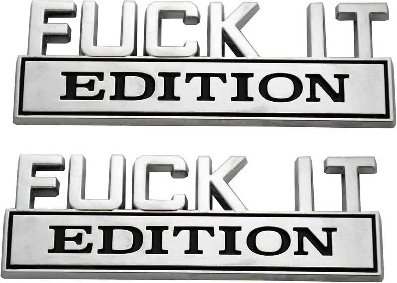 Pcs CDD 2 Fuck IT Edition Emblems Side Rear Front Hood Trunk Door