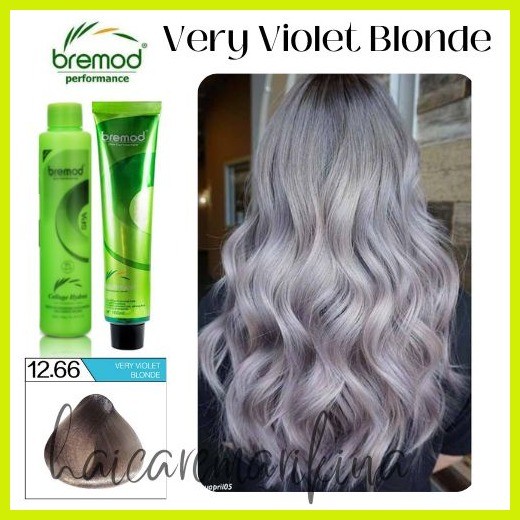 VERY VIOLET BLONDE Bremod Hair Color With Oxidizer Set