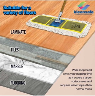 Kleensafe Industrial Dust Set Screw Type Handle Heavy Duty Floor