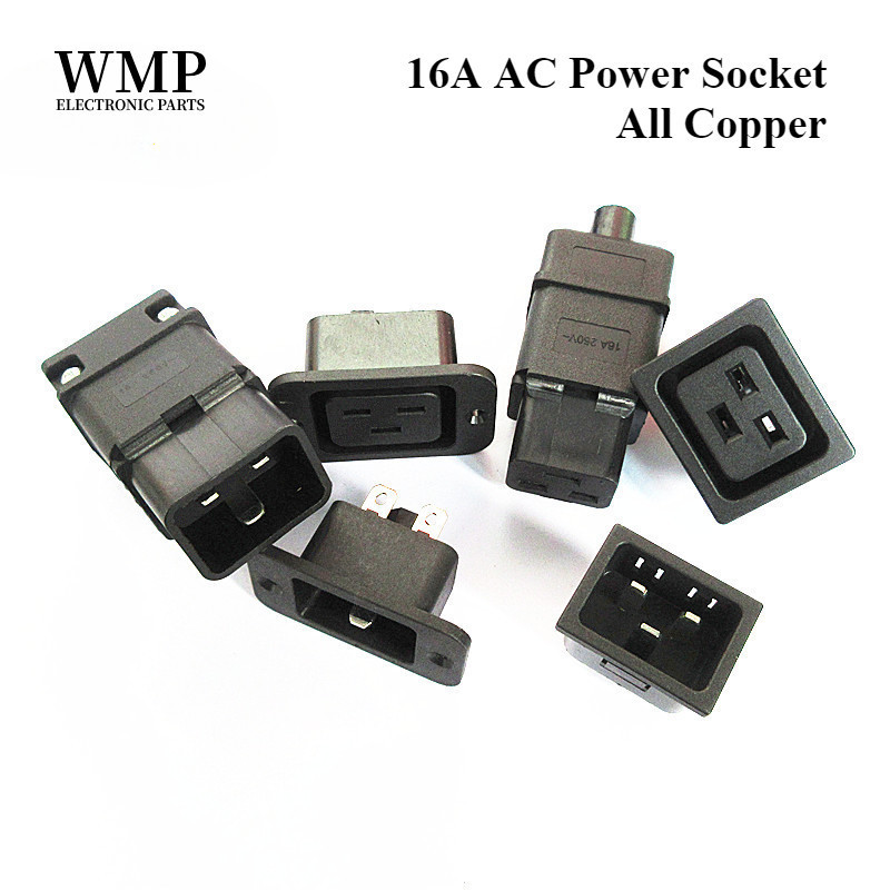 AC Power Socket All Copper 16A 250V PDU UPS Socket Standard IEC320 C19