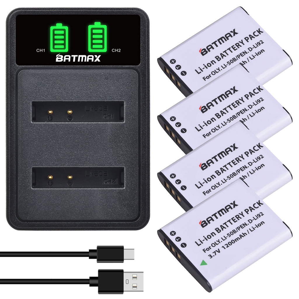 Li B Batmax Li B Bateria D Li Battery Led Dual Charger With