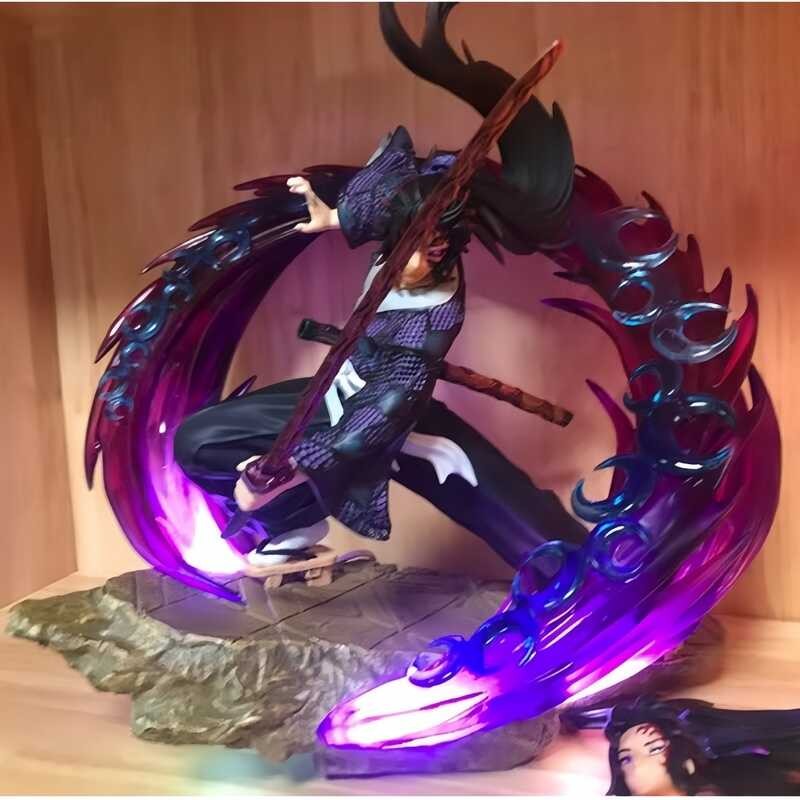 New Hot Demon Slayer Toys Kokushibo Tsugikuni Yoriichi Anime Figure With Led Light Kimetsu No
