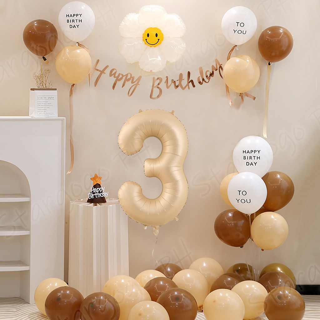 Happy Birthday Balloon Set 32 Retro Nude Number Balloons Party