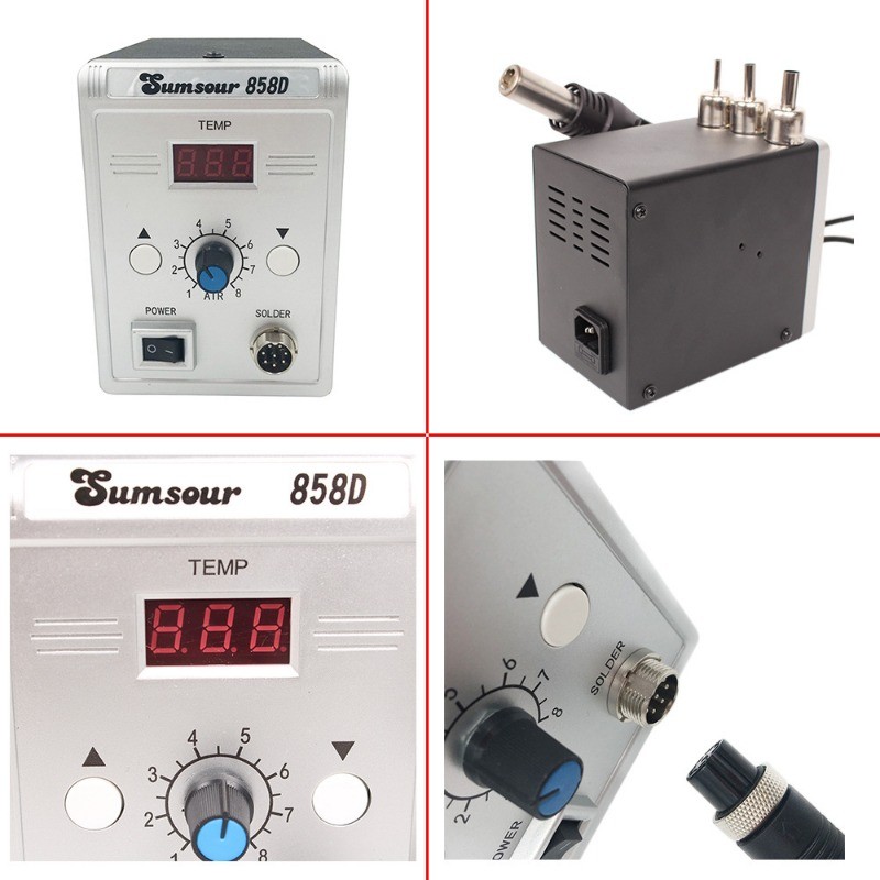 D Hot Air Rework Station Digtal LCD Display Hot Air Soldering