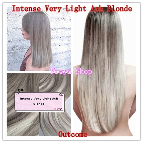 Intense Very Light Ash Blonde Hair Color 9 11 Bob Keratin Permanent