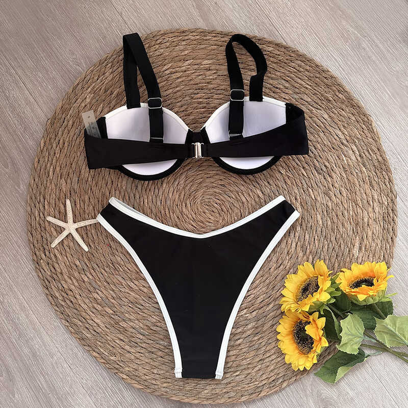 Solid Sexy Micro Bikini 2024 Women Swimsuit Female Swimwear Thong