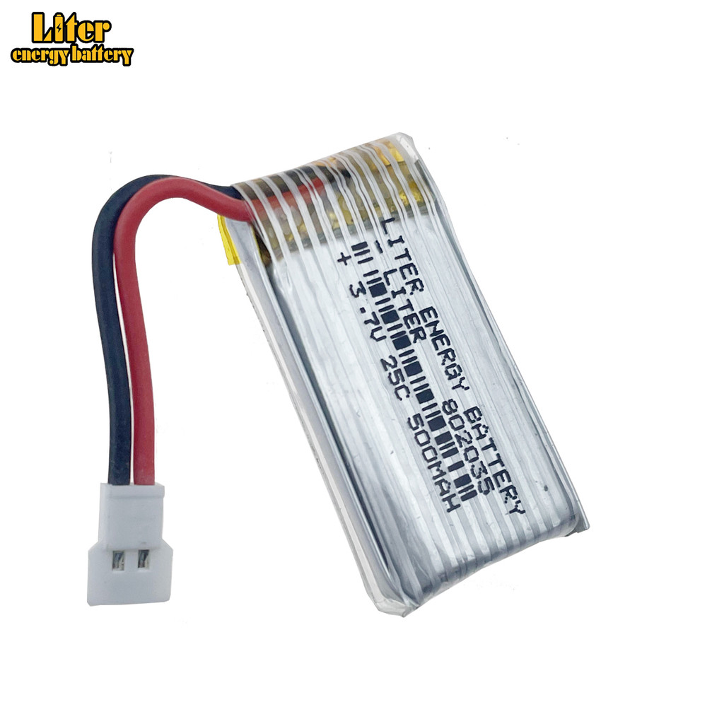 3 7V 500Mah 802035 25C Polymer Lithium Lion Li Po RC Unmanned Aircraft