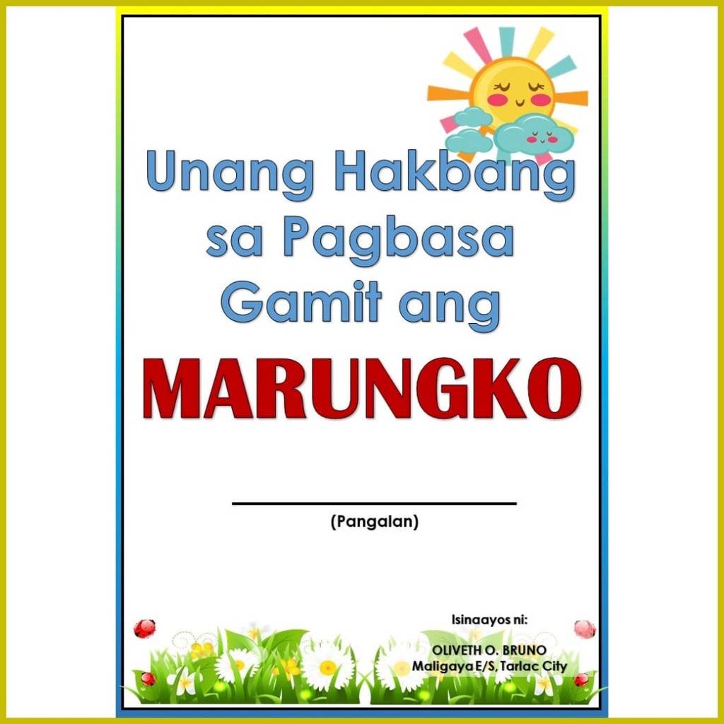 Unang Hakbang Sa Pagbasa Gamit Ang Marungko Pages With Ringbind