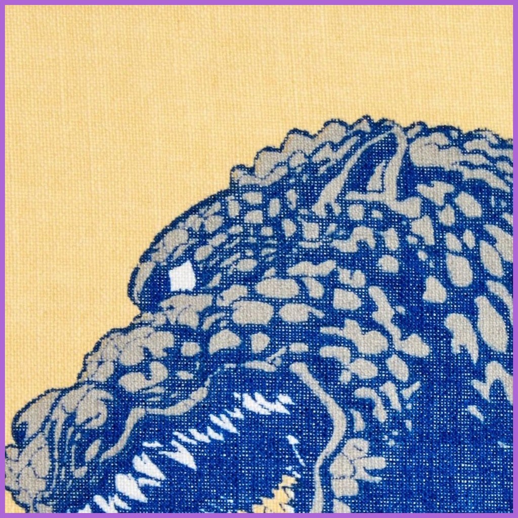 Godzilla Print Tenugui Mount Fuji Cherry Blossoms Japanese Traditional