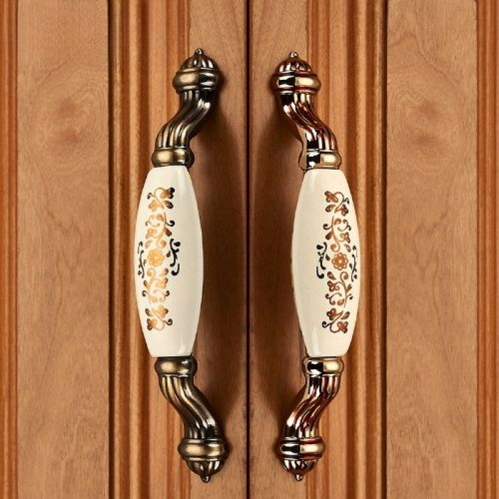 European Ceramic Drawer Handle Modern Minimalist Cabinet Door Handle