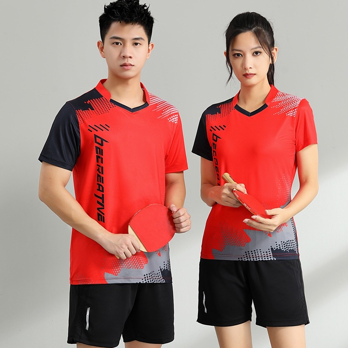 New 2023 Badminton Men And Women Lovers Breathable Short Sleeved Quick