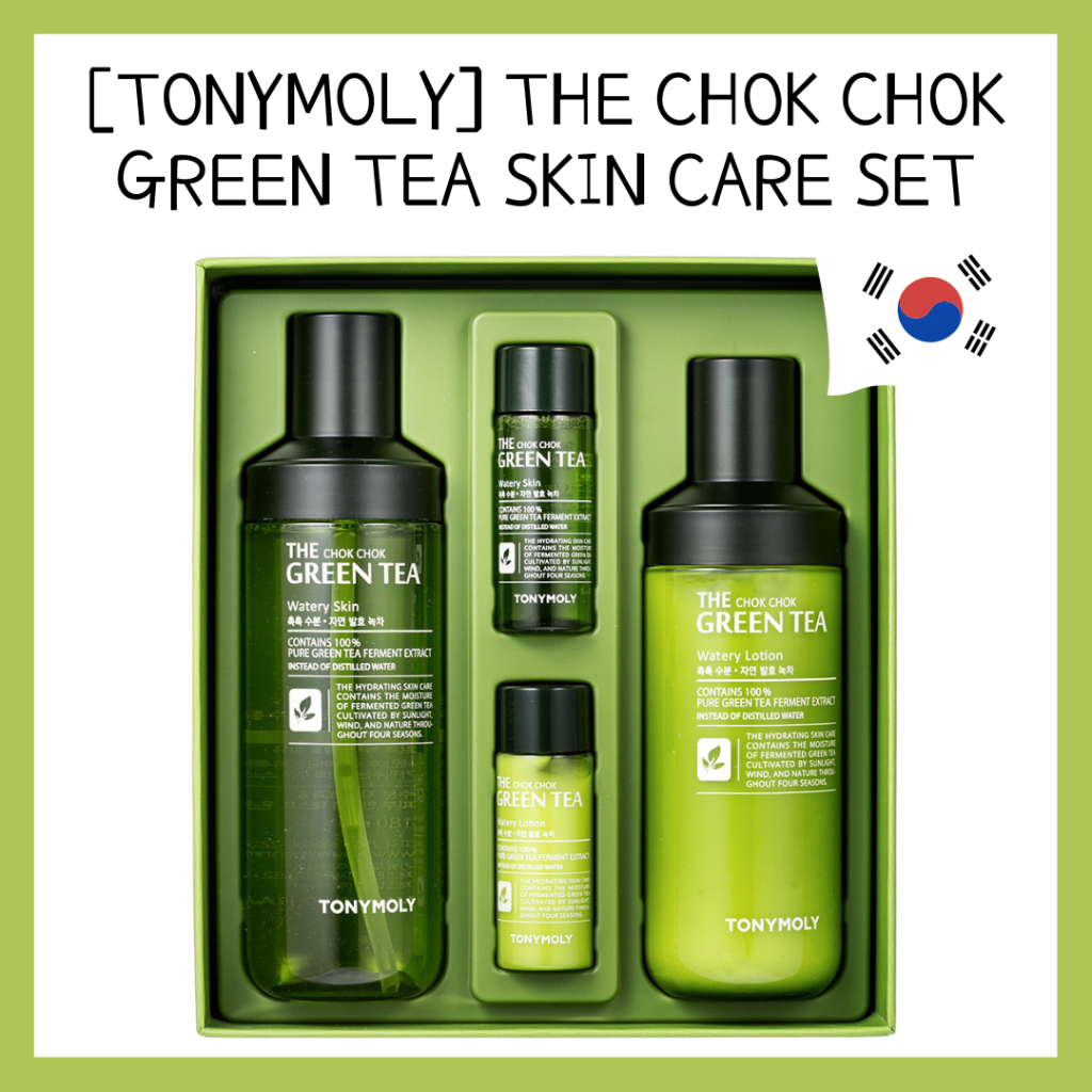 Tonymoly The Chok Chok Green Tea Watery Skin Care Set Watery Skin