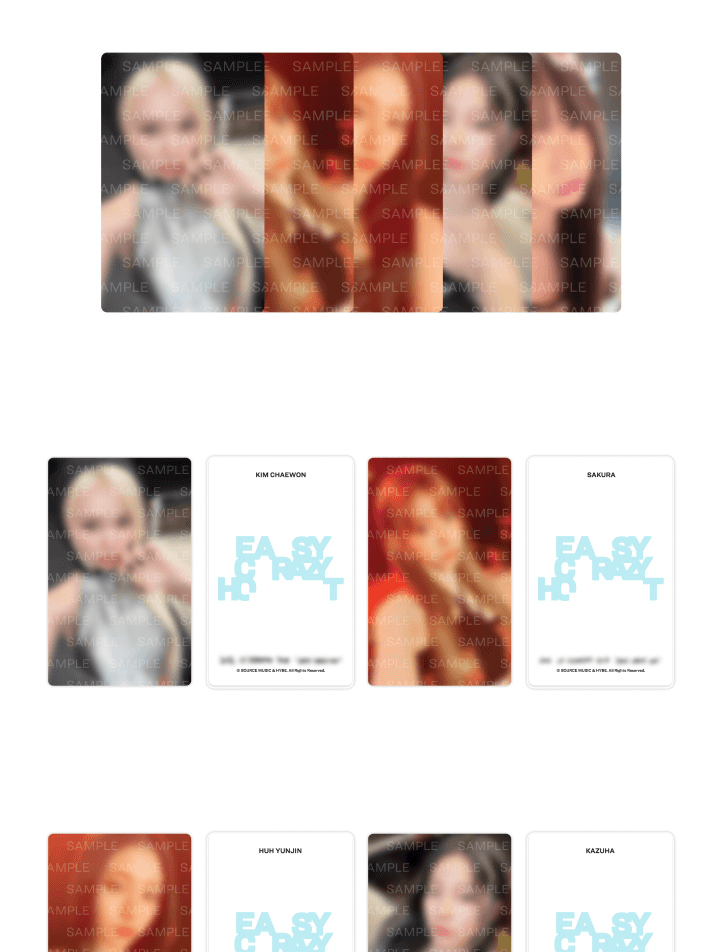 Mini Photo Card Set LE SSERAFIM EASY CRAZY HOT TOUR MERCH Jun