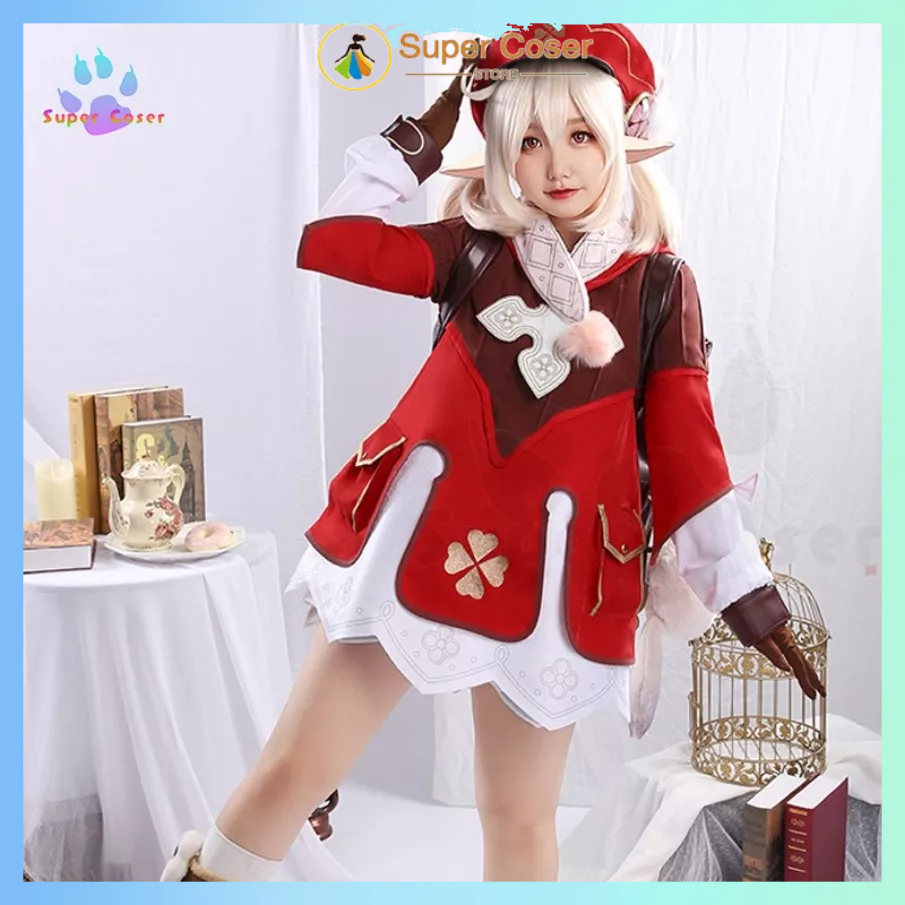 Cod Game Genshin Impact Cosplay Costume Klee Cosplay Costume Full Set