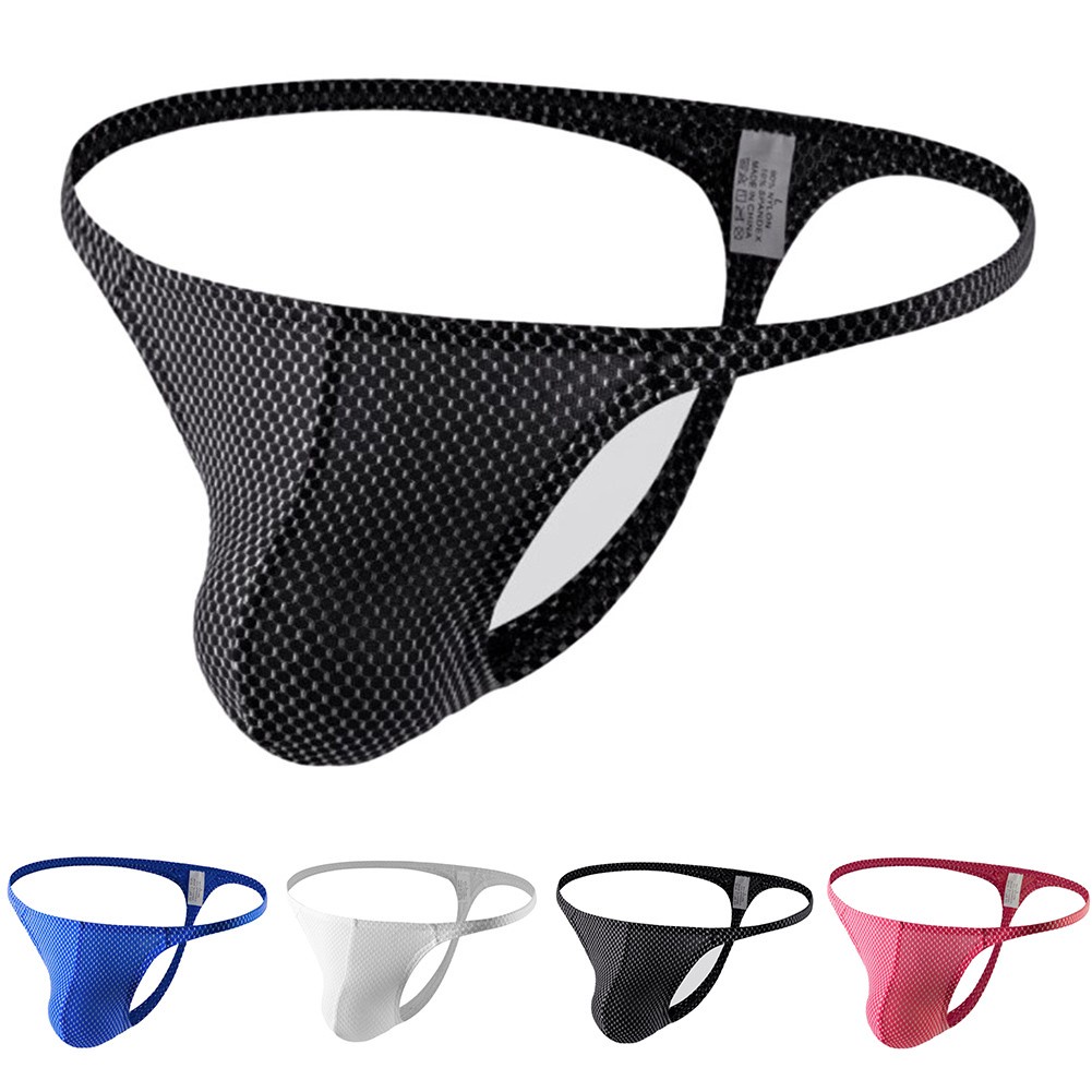 HOT Sexy Mens T Back G String Thong Bikini Underwear Low Waist Pouch