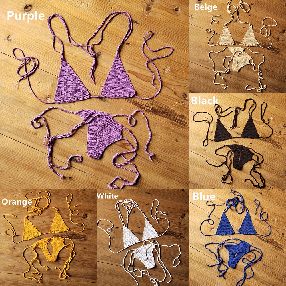 HOT Hand Crochet Bikini Set Women S Sexy Beach Swimwear Bohemian