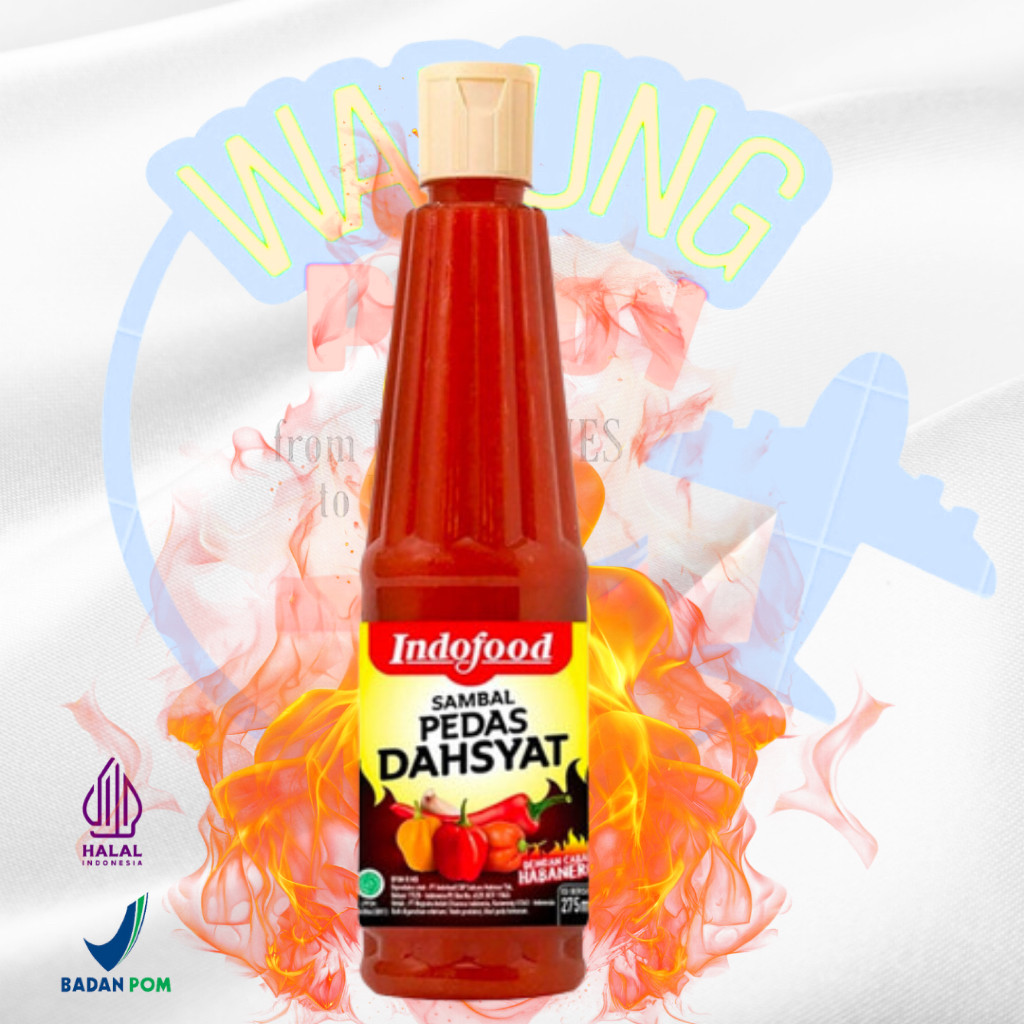 Indofood Sambal Pedas Dahsyat Ml Indonesia Extra Hot Spicy Chili