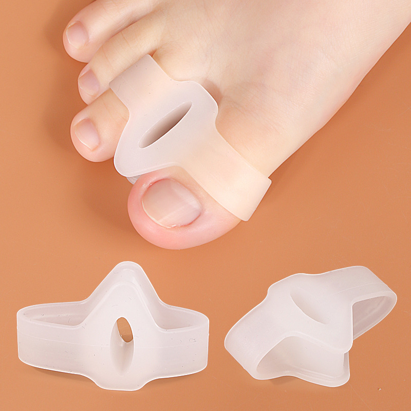 2 Pieces Silicone Gel Toe Separators For Hallux Valgus Therapy