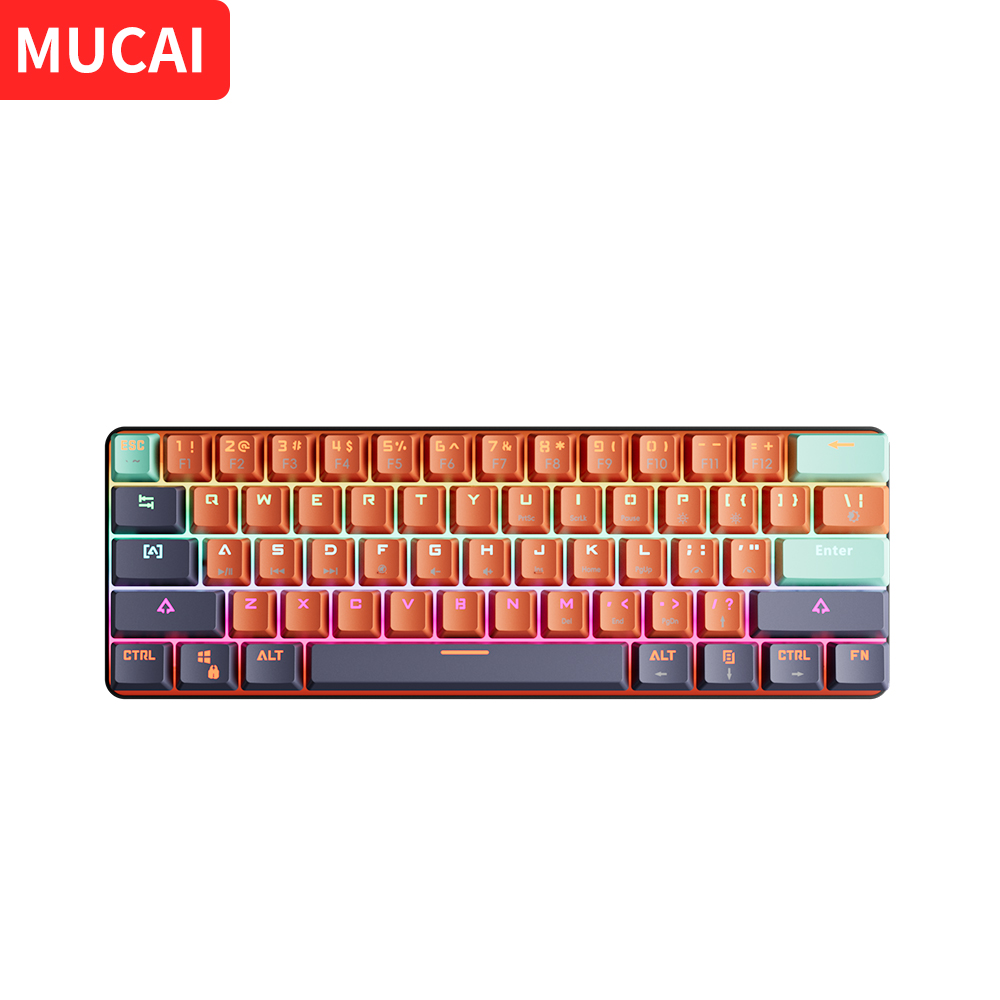 Mucai Key Mechanical Keyboard Usb Wired Led Backlit Axis Gaming