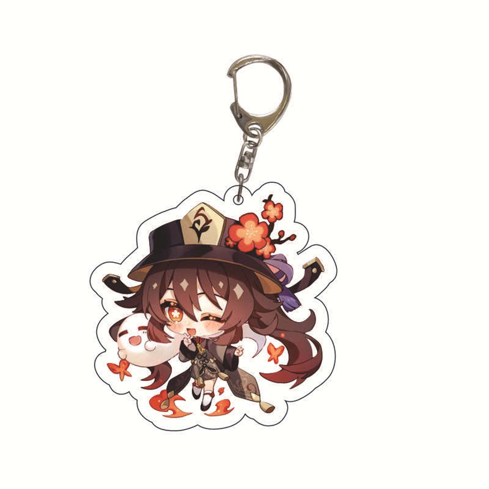 Cute Genshin Impact Game Character Acrylic Keychain Sayu Yoimiya Kazuha